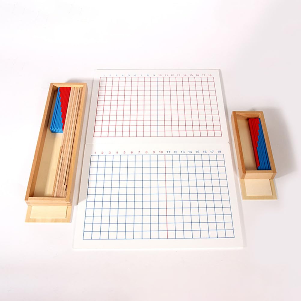 Tableros de Suma y Resta Montessori, Material de Juguetes Matemáticos Montessori para Niños Pequeños