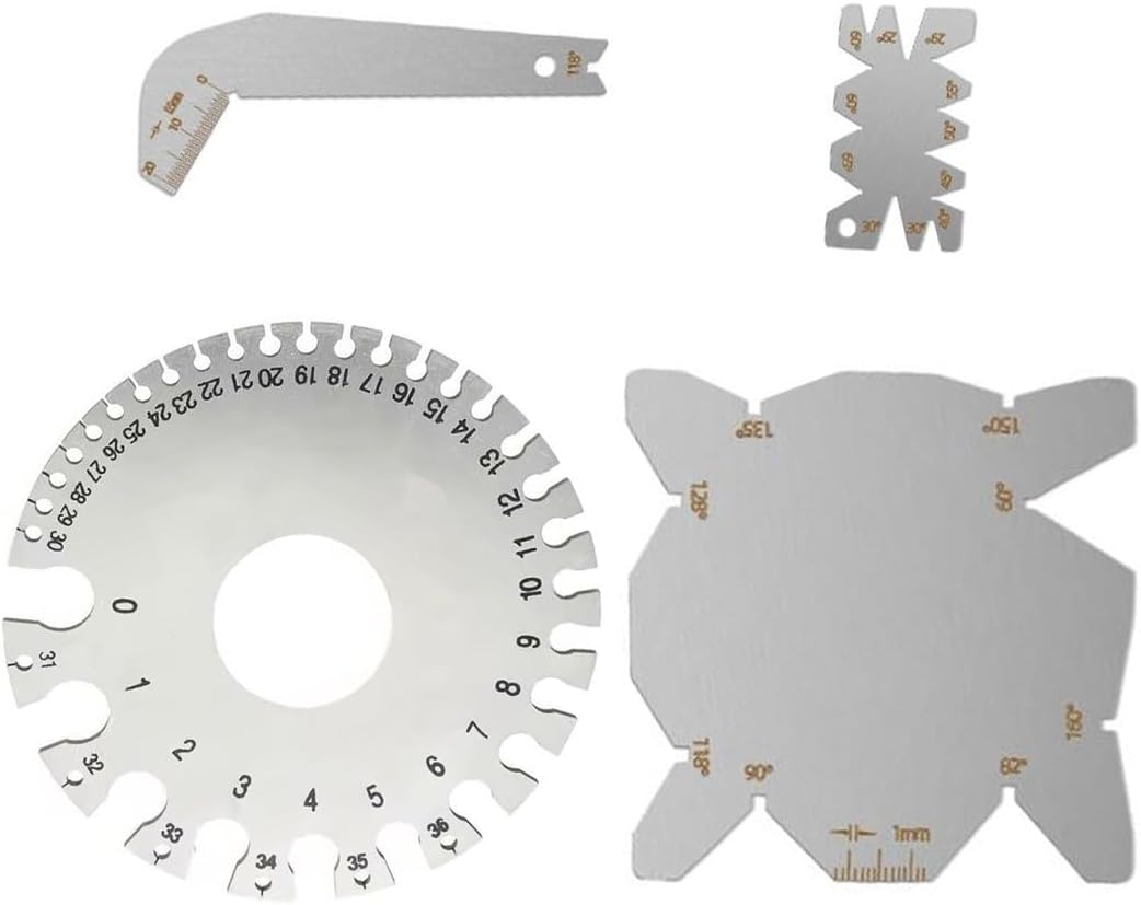 Steel Angle Gauge Measuring Tool Drill Bits – 118°/120°/135°/150°/160° Taper Angle Finder, 0–20 mm Range, Compact Work