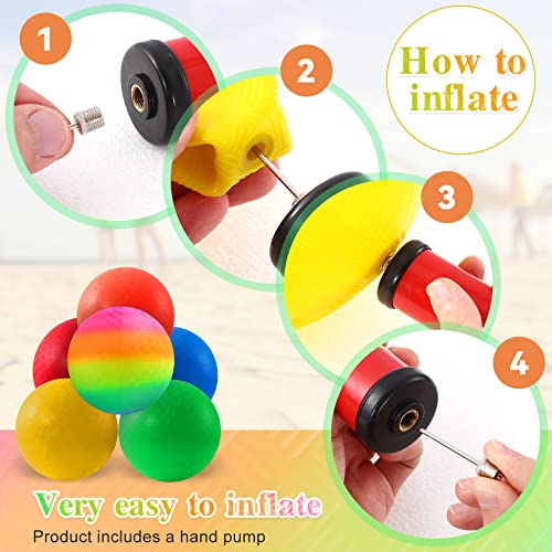 Nakotii 6Pcs Playground Balls,8.5 Inch Inflatable Dodge Balls,Dodgeball Balls,Rubber Bouncy Dodge Ball With 1 Hand Pump For Indoor Outdoor Games Camps Schoolyard Picnic #TOP3