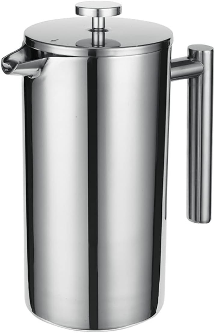 Coffee Maker with Stainless Steel Filter, Coffee Pot, French Press System with The Double Walls are Made of 18/10 Stainless Steel, 1000ml