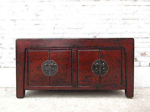 Parque chino de lujo estilo colonial, color marrón oscuro lacado con elegante pátina vintage