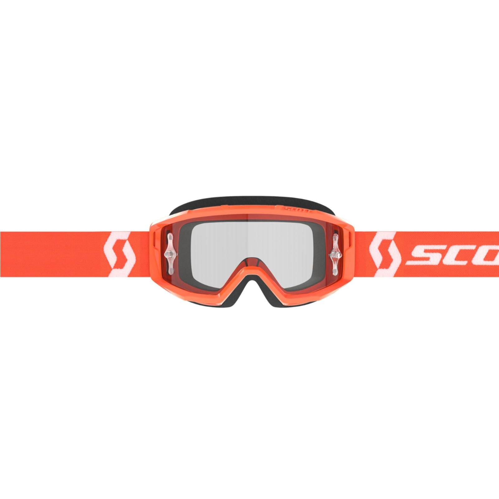 Scott Motocross Brille Primal Clear, Orange Weiß, 278598