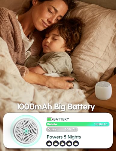 Image of Babelio Pocket Mini Pro White Noise Sound Machine for Travel, 25 Sounds | 1000mAh Battery, USB-C Charging, Auto-Off Timer, Last-Setting Memory, Fits Pocket, Backpack Or Carry-On