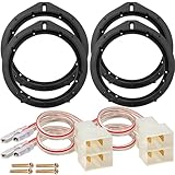 NuIth Car 6.5 Inch Speaker Adapter Bracket W/Speaker Wiring Harness Kit for Honda 06-11 Civic/08-12 Accord/12-13 CR-V/Acura 2007-2013 Aftermarket Front Rear Door 6-6.75 Inch Speaker Adapter, 4PCS