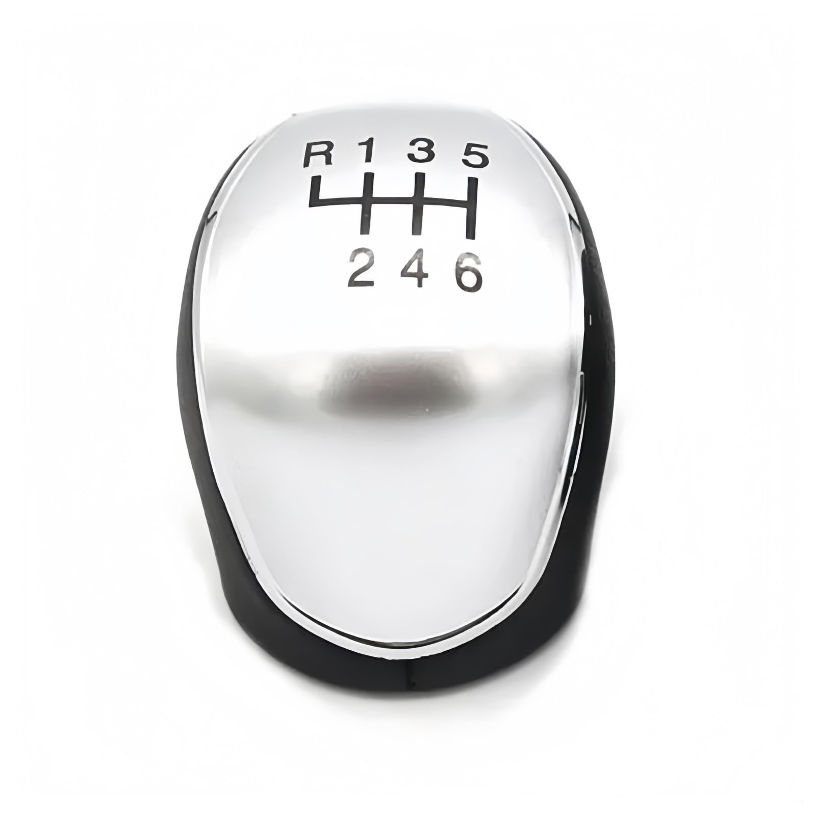 Grozzy Universal Shifter Handle 6 for Speed Gear Shift Knob for Ford for Mondeo for Mk4 S-Max C-Max for Focus Mk2 for Kuga(6speed-2 pcs Silver)