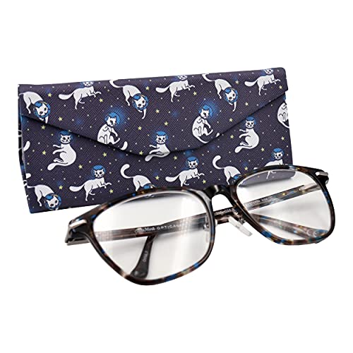 Image of Real Sic Glasses Case for Men and Women - Magnetic Folding Hard Shell Sunglass Holder - Inspired by Adorable Animals