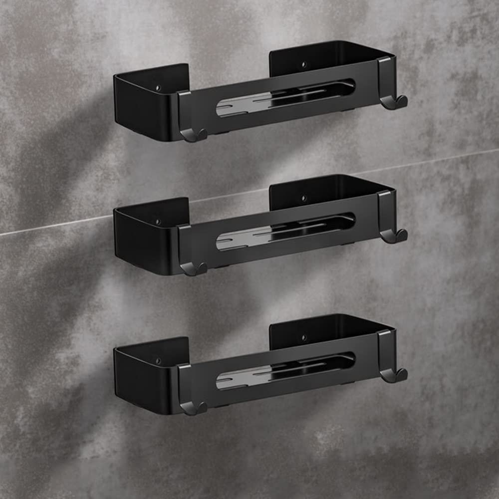 Shower Caddy Black Bathroom Shelf Stainless Steel Corner Storage Rack Towel Shelves Kitchen Condiment Holder Bathroom Accessories Bathroom