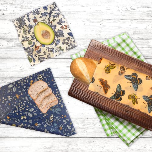 image for BYTTME Reusable Beeswax Wrap - 9 Pack Beeswax Wraps for Food, Eco-Frie