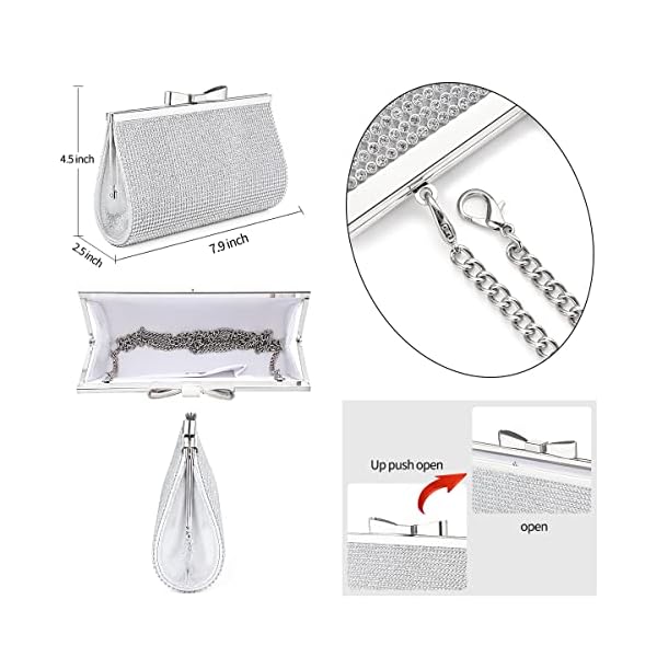 Luxury Crystal Clutch Women Rhinestone Evening Bag - Image 8