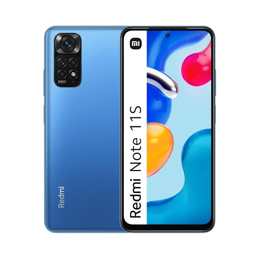 Immagine del prodotto Xiaomi Redmi Note 11S Smartphone, 6GB RAM 128GB ROM, display AMOLED da 6,43 pollici, processore MediaTek Helio G96, fotocamera quadrupla AI da 108 MP (Blu)