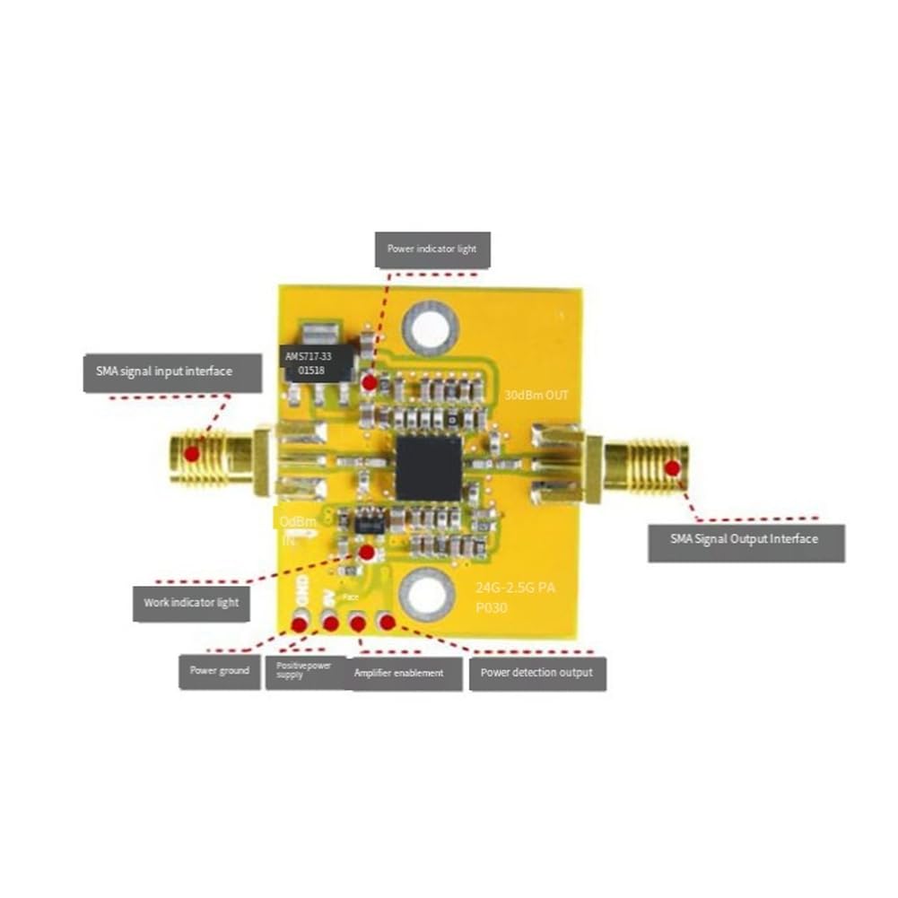 SKY65135 2,4 GHz 1W Mikrowellen-Leistungsverstärker- Signalverstärkungsplatine Signalverstärkungsmodul
