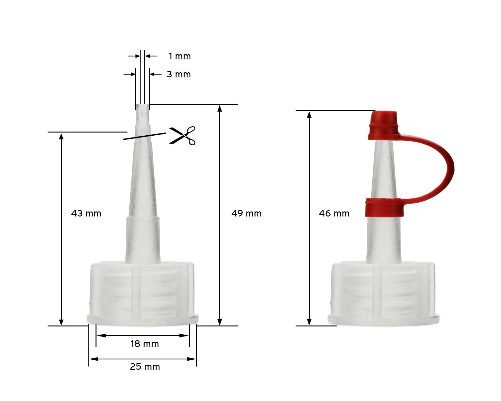Octopus 10 x 100 ml LDPE Plastikflasche Quetschflasche Laborflasche Garnierflasche Kunststoffflasche Spritzflasche mit Dosierspitze bzw. Tropfverschluss für Küche, Labor oder Hobby