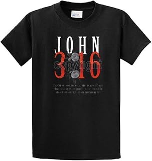 Men's Christian John 3:16 Scripture Bible Verse for God So Loved The World Jesus Short Sleeve T-Shirt