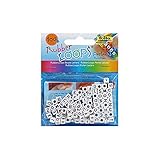Folia Rubber Loops Perlen, 100 Stück, Buchstaben Mix