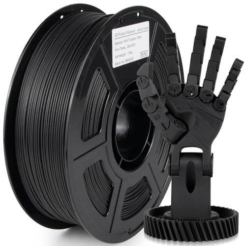 Image of Carbon Fiber Reinforced PPA Nylon, Low Moisture Sensitive Reinforced PPA-CF 3D Printer Filament, Carbon Fiber Filament for Industrial Engineering Printing, 1kg (2.2lbs) Spools