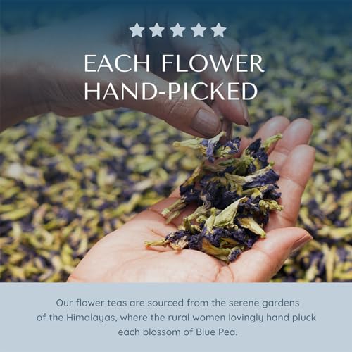 Image of Sukoon Bluepea Herbal Tea | 84 Eco-Friendly Pyramid Teabags | Aparajita Flower Tea | Shankha Pushpa Tea | Caffeine Free | Enhances Memory | Controls Sugar | (6 Boxes of 14 Each)