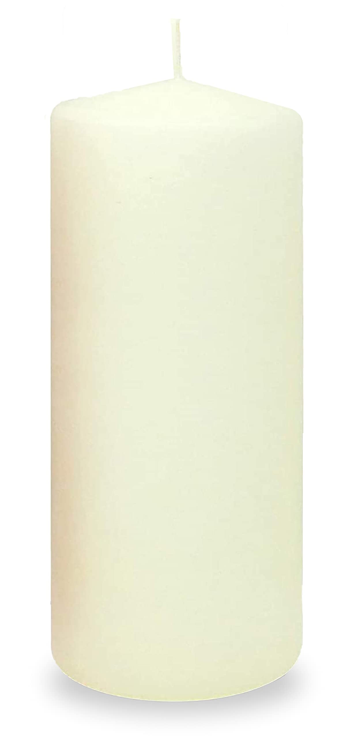 Hyoola Velas Pilar Color Marfil - Velas Grandes Sin Aroma - Paquete de 4 - Velas Decorativas Hechas en Europa - 5 x 15 cm