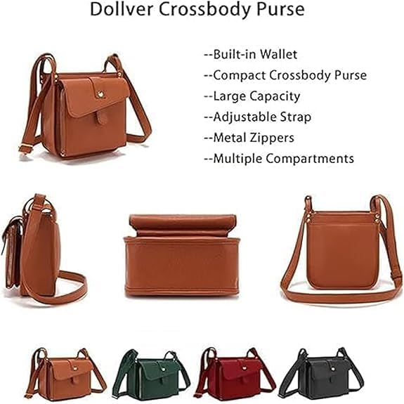 Dollver Crossbody Purse, Dollver Unique Design Crossbody Leather Bag, 𝐃𝐨𝐥𝐥𝐯𝐞𝐫 𝐂𝐫𝐨𝐬𝐬𝐛𝐨𝐝𝐲 𝐁𝐚𝐠4