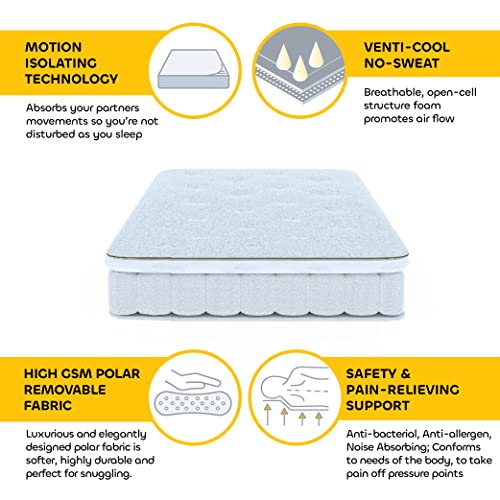 Image of Smartsters Reversible Flip Mattress for Kids |White Chocolate | Rectangle | Trundle Bed Size 6 | Mattress Single Bed Pure Cotton for Bedroom