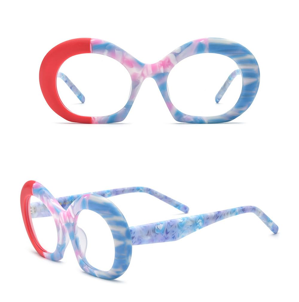 Monturas de gafas de acetato de colores con empalme Montura de gafas de ojo de gato Gafas universales para hombres y mujeres