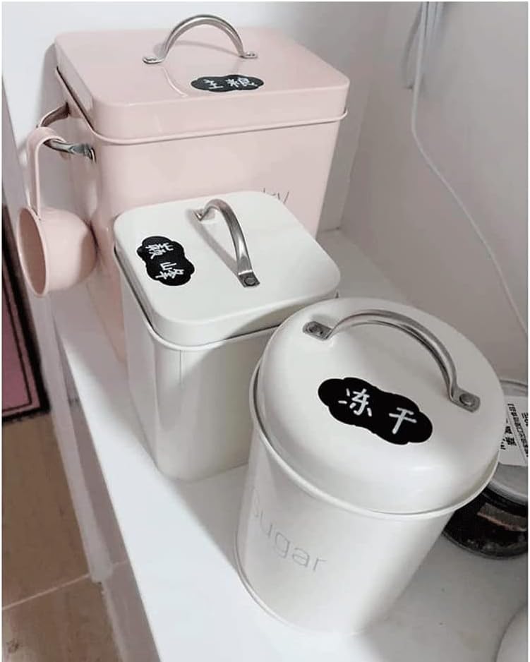 Kitchen Storage Canister Square Metal Storage Jar Portable Food Storage Container with Spoon Storage Tank