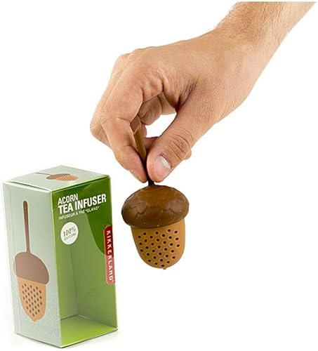 Miniatura 4 de Kikkerland mono infusor de té y charola de goteo, Tubo, Transparente