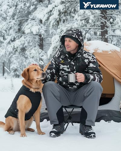 Image of Yufawow Men's Ski Jacket Waterproof Warm Snowboard Jacket Insulated Winter Coat for Outdoor Cold Weather Sports Work