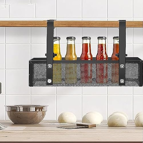 Bandeja organizadora de cables para escritorio, sin taladro, organizador de cables metálico para oficina y hogar, negro miniatura 7