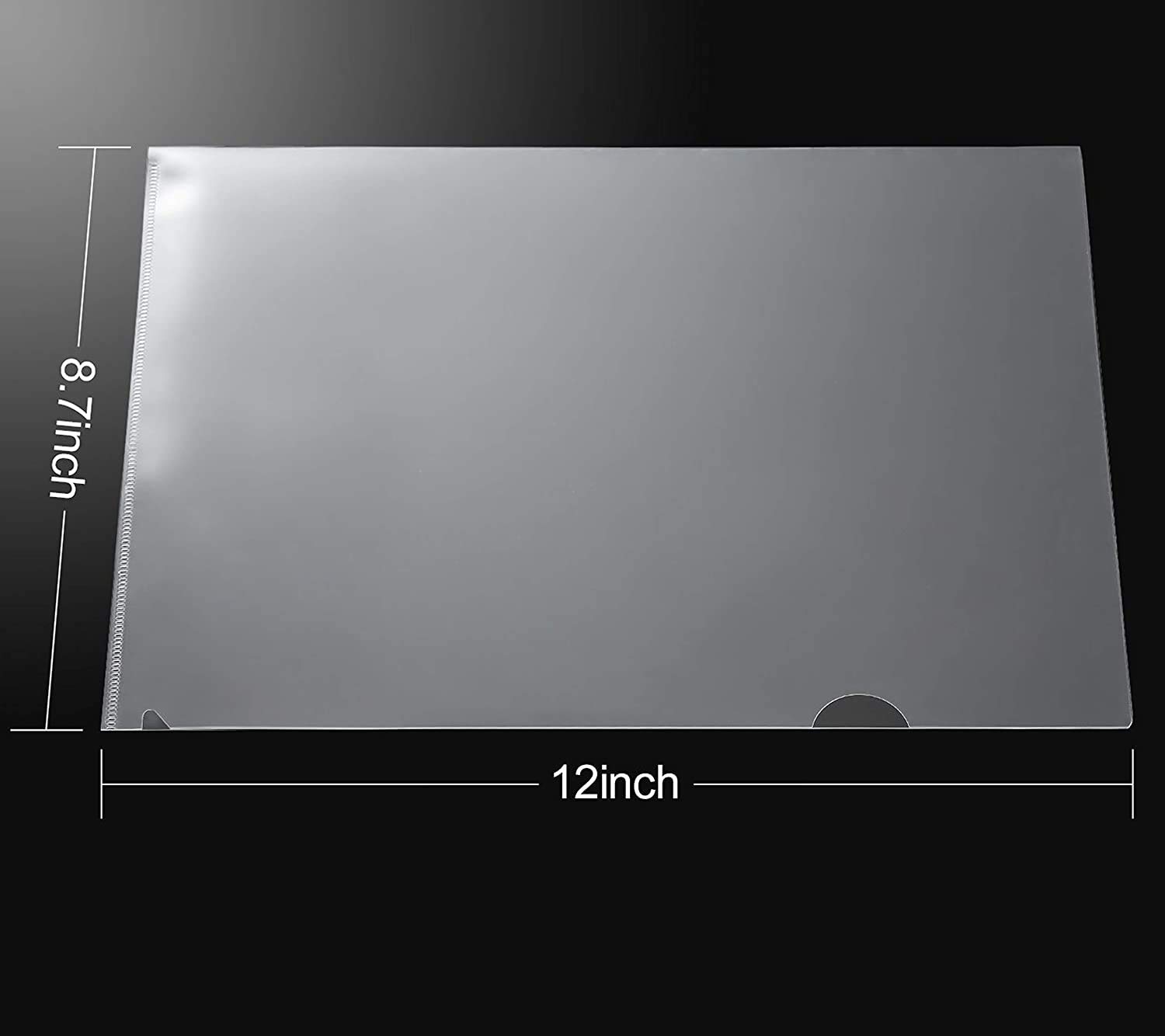 Buste trasparenti per documenti formato A4, a L, in plastica, per documenti, documenti, certificati, 100 pezzi