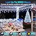 810LED 82ft Christmas Lights, 180Drops 12 Modes Cool White Christmas String Lights Outdoor Dimmable, Waterproof Christmas Decoration Fairy Lights with Timer for Indoor Eaves Party Patio Window Fence