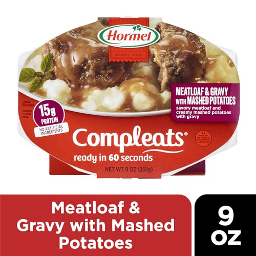 Image of HORMEL COMPLEATS Meatloaf & Gravy With Mashed Potatoes, 9 oz. (6 Pack) | Heat and Eat, Microwave Meals, Prepared Foods