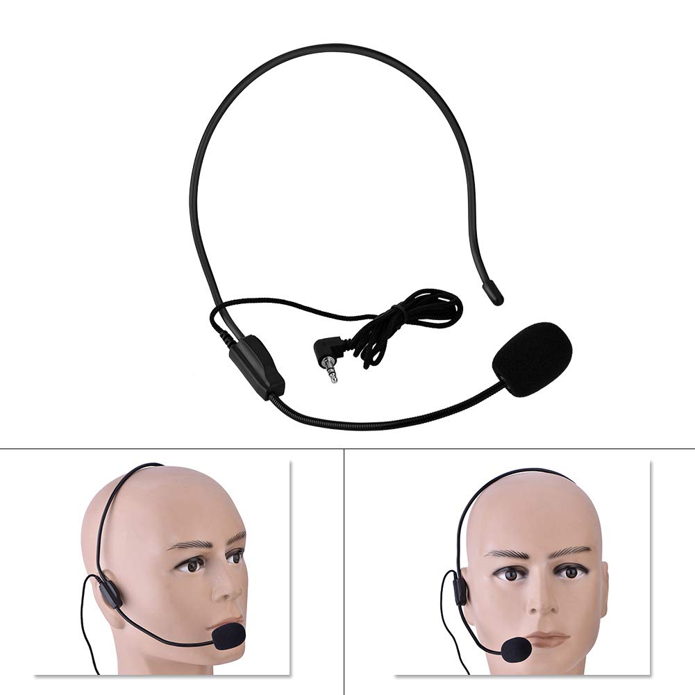 Microphone Monté sur la Tête, Réduction du Bruit, Mini Micros à Condensateur, Portable 3,5 mm