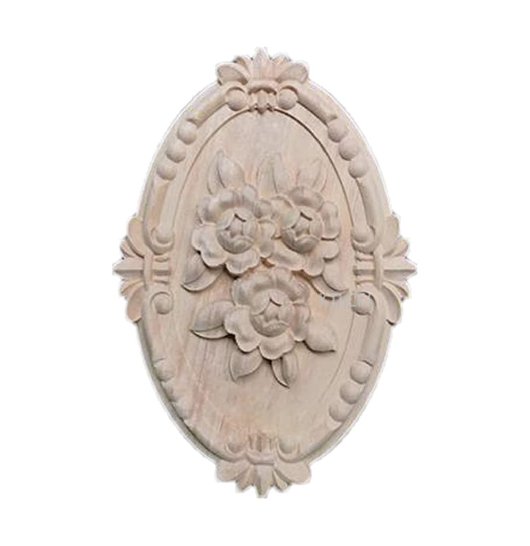 Figurines florales bois naturel sculptées Haitpant travaux manuels cadres