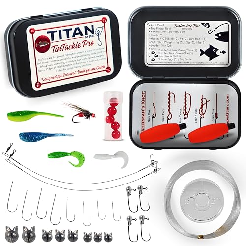 Tintackle Pro - Kit De Pesca Compacto De Supervivencia Con Mini Carrete De Dedo, Equipo De Pesca De Emergencia Ultraligero Para Camping, Senderismo Y Supervivencia Al Aire Libre