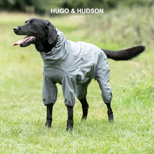 HUGO & HUDSON Dog Reflective Jacket Protective Overalls Outdoor Winter Windproof Coat, Grey, XS25 - Image 2