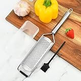 Generisch Käsereibe, Zitronenreibe Zester Reibe Fein，Zitronenreibe und Obstschäler, aus Edelstahl mit Griff aus weichem Gummi, ideal für Käse, Obst, Ingwer, Knoblauch und Wurzelgemüse