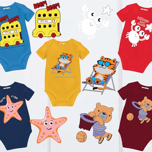 Image of Toddylon Baby Romper New Born Clothes Dress Night Suit Bodysuit Cotton Boys & Girls Gift Half Sleeve Body suit Onesies for Newborn Unisex Summer Rompers