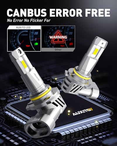 Image of AUXITO 9005 9006 Bulbs, 88000LM Brighter Ultra-Bright, Plug N Play, Long Lifespan, No Flicker, 99% Compatibility, 4PCS