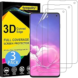 4youquality [3-Pack] Screen Protector for Samsung Galaxy S10, Soft TPU Ultra HD Film, [Support Fingerprint Sensor] [NOT for S10+][LifetimeWarranty]
