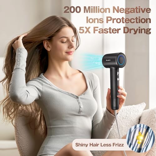 Labiim Hair Dryer, High-Speed Ionic Low Noise Blow Dryer with Brushless Motor for Fast Dry - image 3