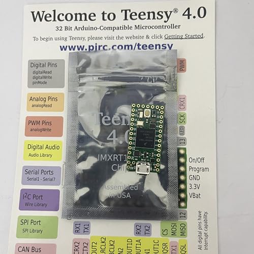 DEV-15583 Teensy 4.0 Development Board with High-Speed USB and Ethernet - Powerful ARM Cortex-M7 Microcontroller for Makers Hobbyists and Professionals