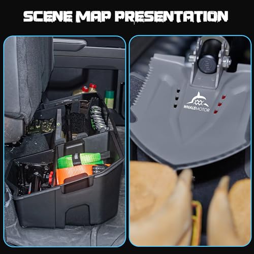 Underseat Storage Compatible with 2020-2025 Chevy Silverado/GMC Sierra 1500(Inclu. 2019 New Gen)&2500 3500 HD Crew&Double Cab, Upgraded Rear Under Seat Organizer Cargo Box