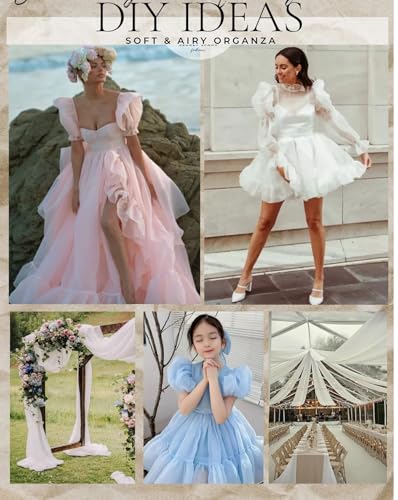 Premium Black Sheer Organza Fabric - 5 Yards of Elegant Draping Material for Weddings, Events, Crafts, and DIY Projects - 44" Wide Tulle Décor 5 Premium Black Sheer Organza Fabric - 5 Yards of Elegant Draping Material for Weddings, Events, Crafts, and DIY Projects - 44" Wide Tulle Décor - Image 4