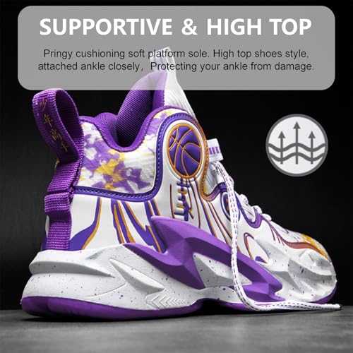 Moodeng Men's Basketball Shoes Anti-Slip Breathable Running Shoes Fahsion Sneakers Lightweight Outdoor Gym Shoes4