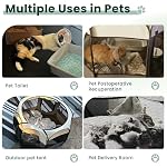 Love's cabin Pet Puppy Dog Playpen, Small Dog Tent Crates Cage Indoor/Outdoor, Portable Playpen for Cat, Foldable Pop Up Dog Kennel Playpen with Carring Case, Removable Zipper Top, Grey - Image 4