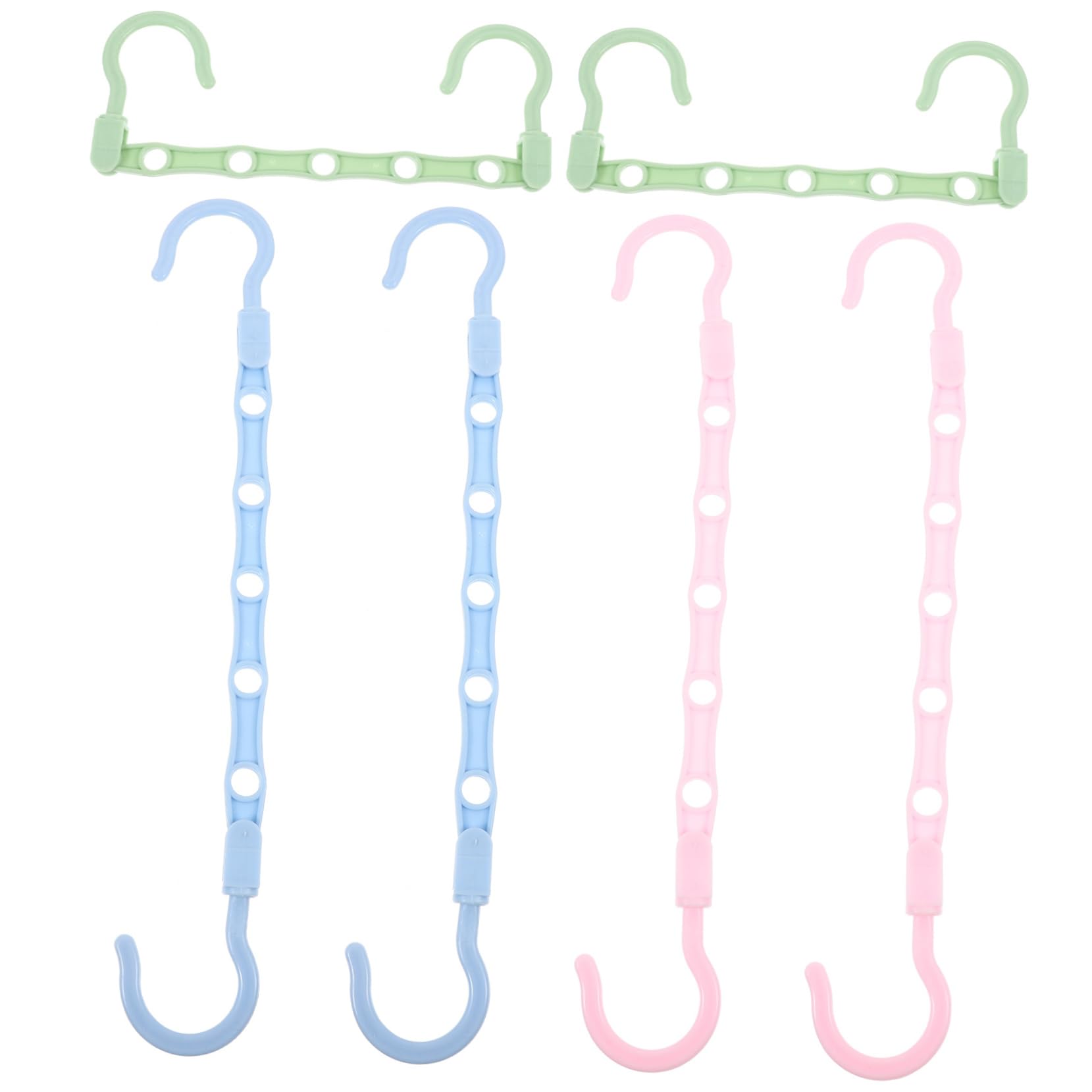 OUNONA 6Pcs Multi Functional Space Saving Hangers for Indoor Use Skid Clothes Organizer Smooth Edges for Neat Wardrobe for Apartments Dorms