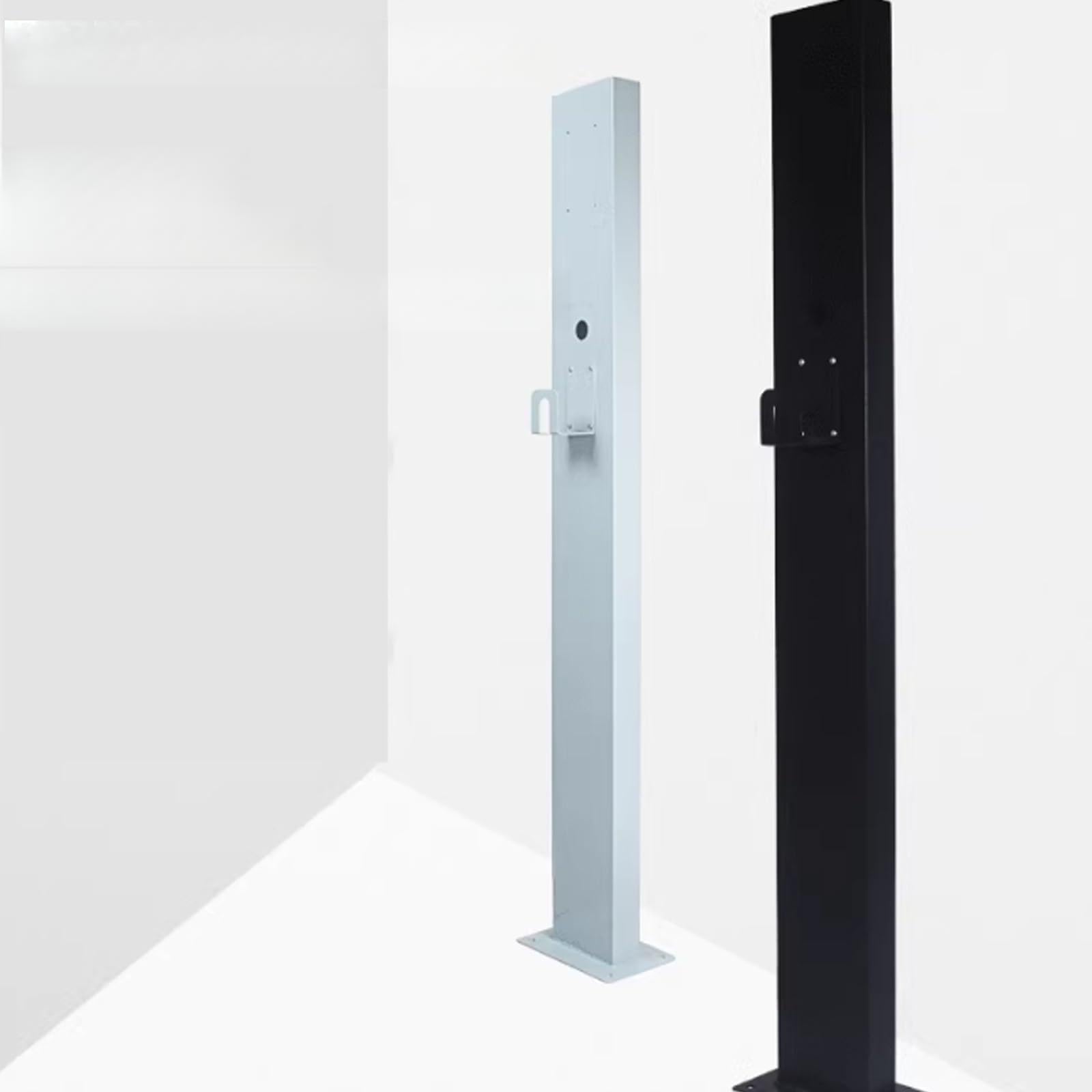 Borne de recharge extérieur en acier blanc - Pied haut de gamme durable