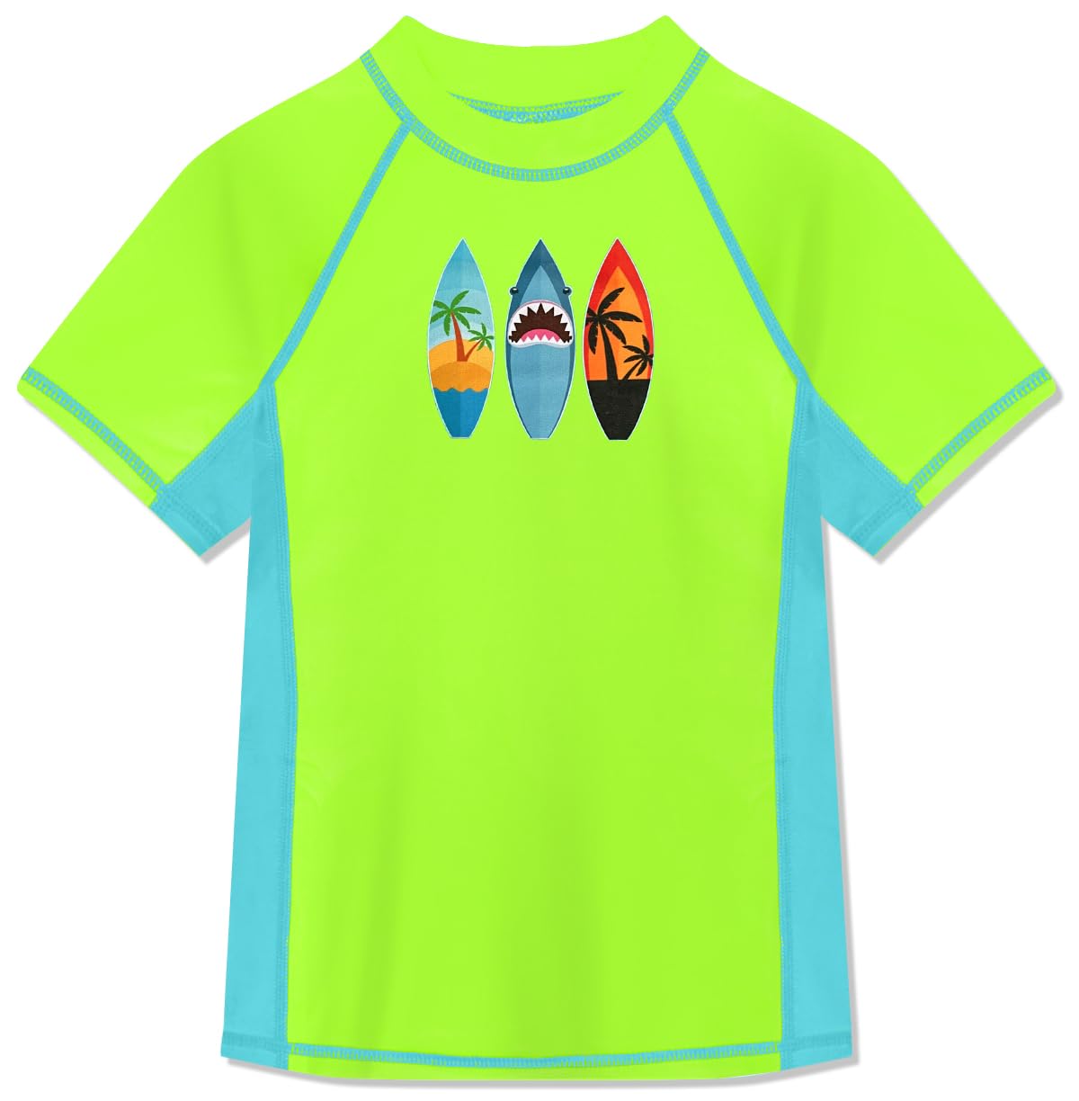 BesserBay Costume da bagno da ragazzo a maniche corte, con protezione UV UPF 50+ 110-160