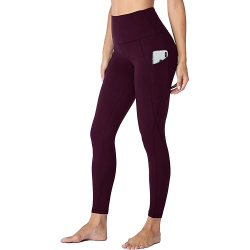 HLTPRO Leggings with Pockets for Women - High Waist Tummy Control Yoga Pants for Workout, Running