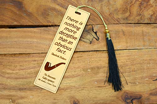 Segnalibro in legno tagliato al laser con citazione Sherlock...